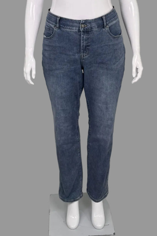 Tribal Jeans Sophia Curvy Straight Leg Jeans - Size 16