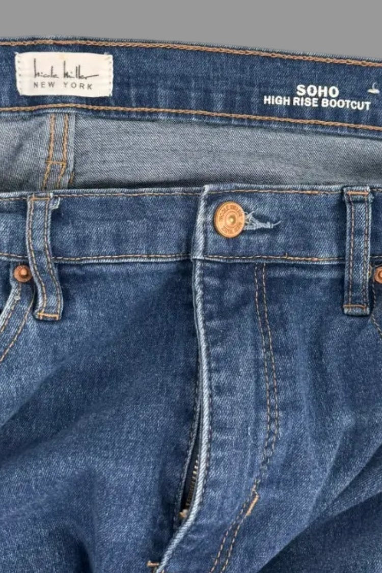 Nicole Miller High Rise Bootcut Stretch Jeans - Size 16
