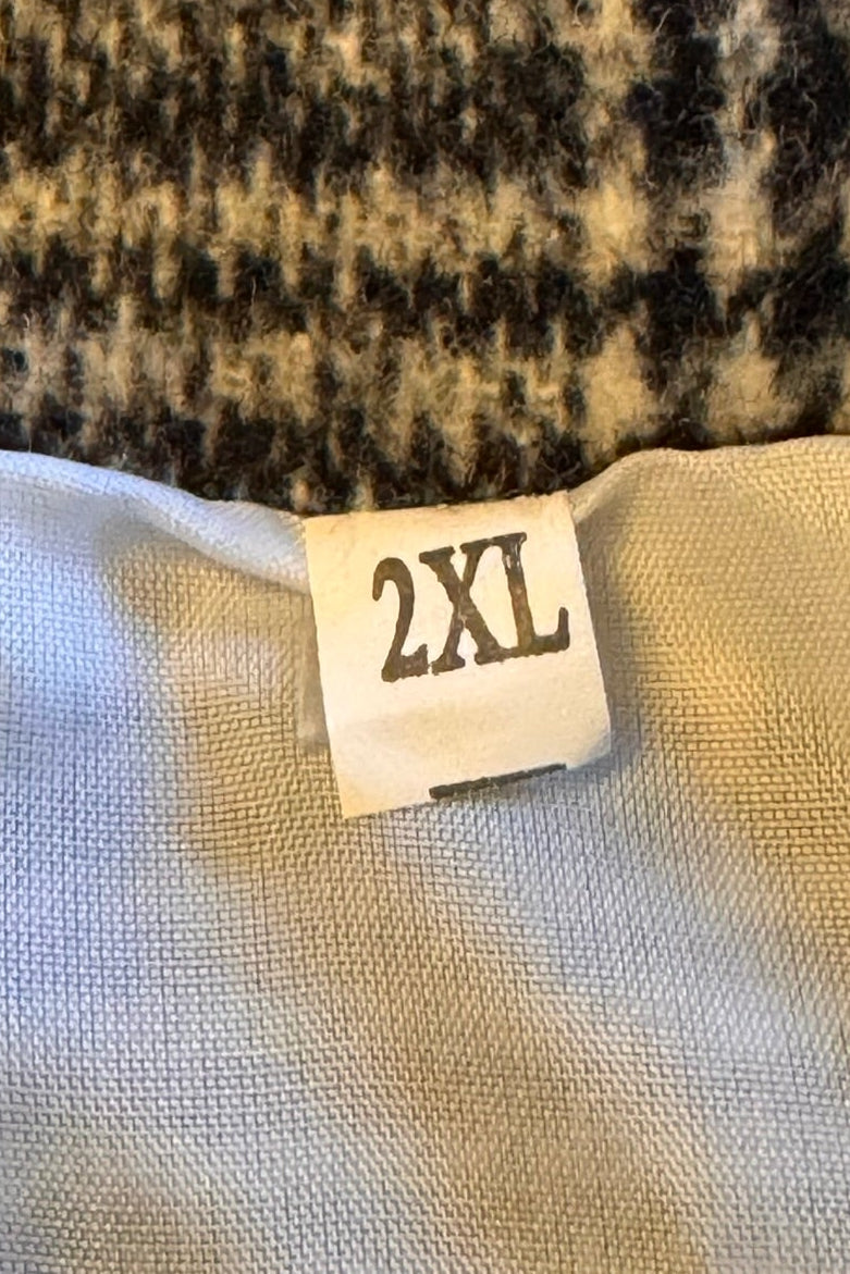Grey Plaid Cozy Brushed Blanket Mini Skirt - Size 2XL